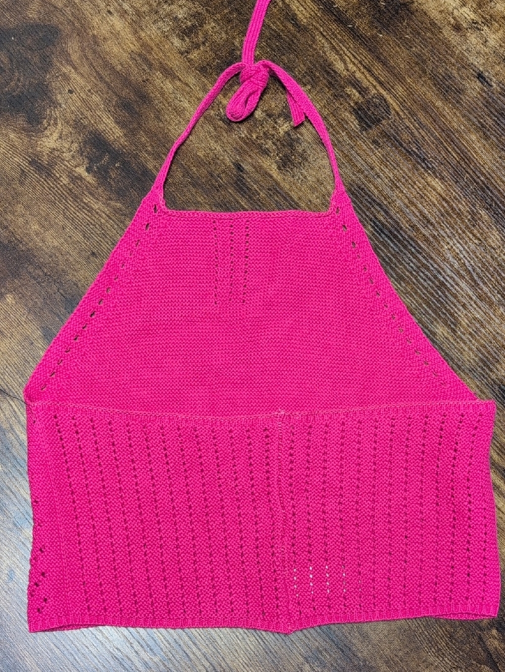 ❤️NWT❤️ Garage Knit Style Halter Top Mini Crop Top Tank Neck Tye, Large - Picture 6 of 9